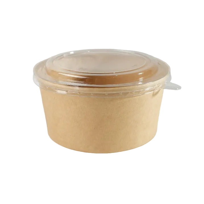 300x Salade Poke Bowl 1300ml Ø165mm 40oz – BIO und FSC-zertifiziertes Kraftpapier