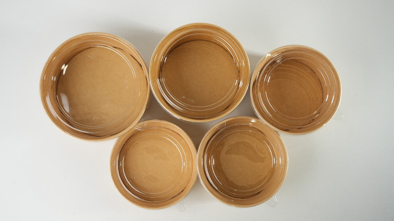 300x Deksel Salade Poke Bowl 1500ml Ø185mm transparant