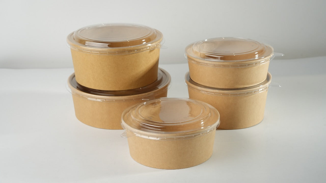 300x Deksel Salade Poke Bowl 1500ml Ø185mm transparant