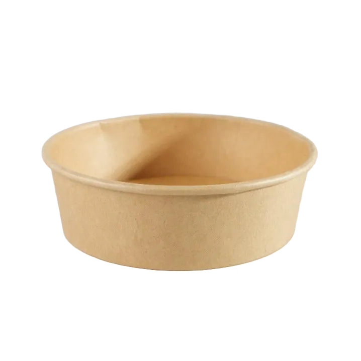 300x Salade Poke Bowl 500ml Ø150mm 20oz – Bio und FSC-zertifiziertes Kraftpapier