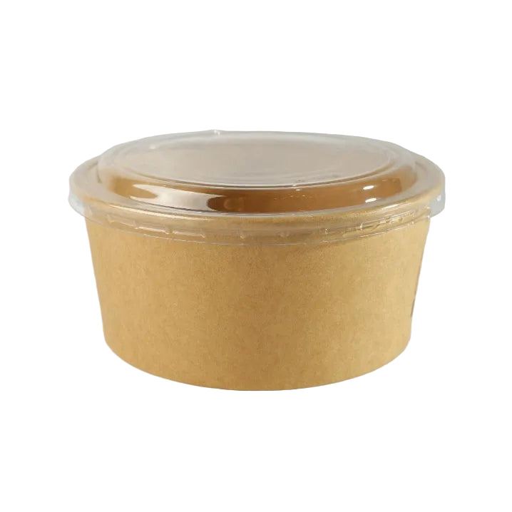 300x Salade Poke Bowl 500ml Ø150mm 20oz – Bio und FSC-zertifiziertes Kraftpapier