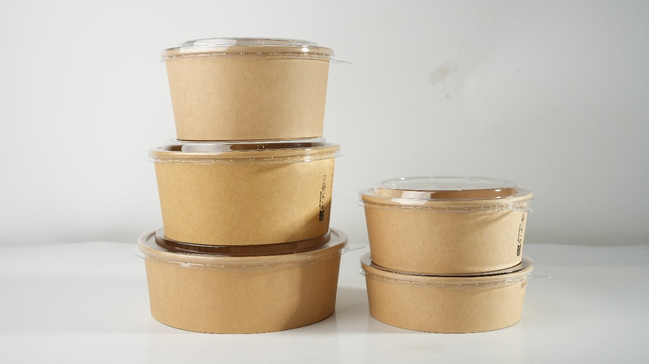 300x Deksel Salade Poke Bowl 1500ml Ø185mm transparant