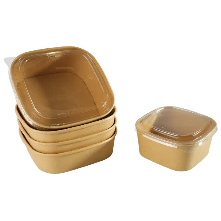 300x vierkantiges Küchenpapier, 500 ml, 130 x 130 mm, transparentes PET