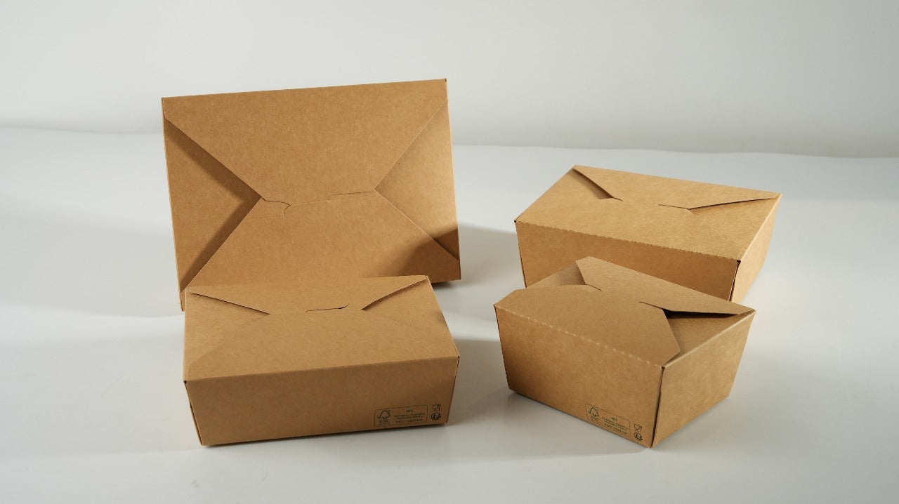 300x Oosterse Maaltijdbox 2100ml Nature kraft en Biologisch
