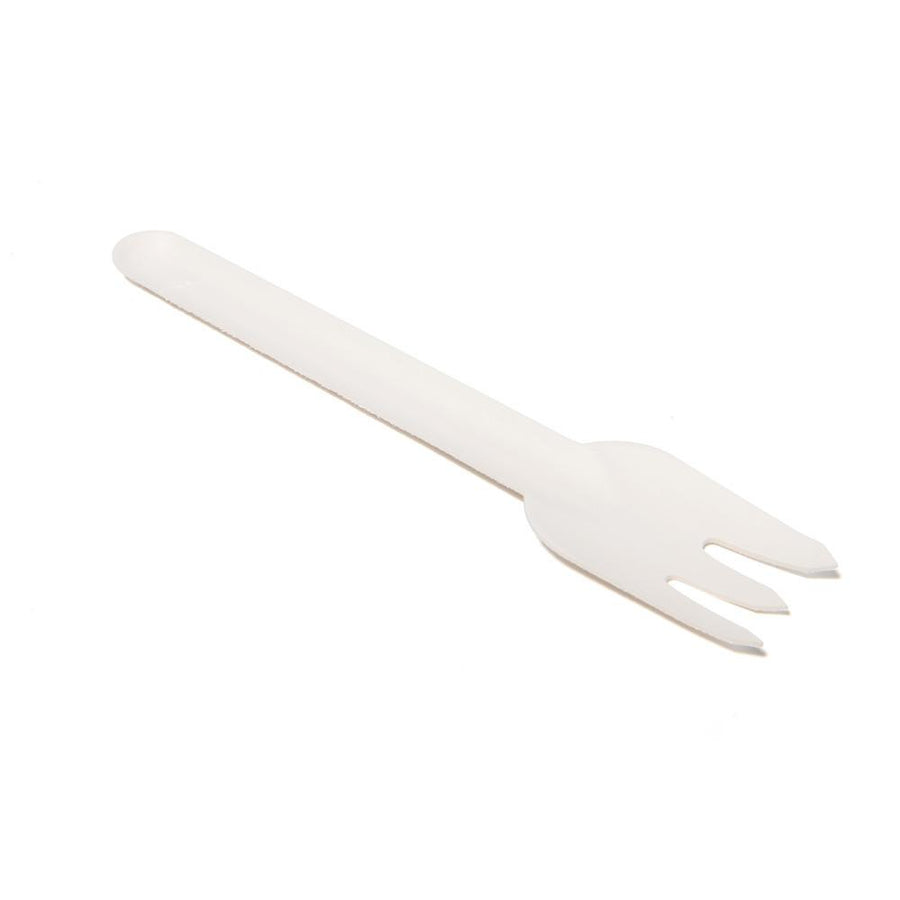 50x Bagasse Suikerriet Vork 15,4cm Wit Sterk en Mileuvriendelijk