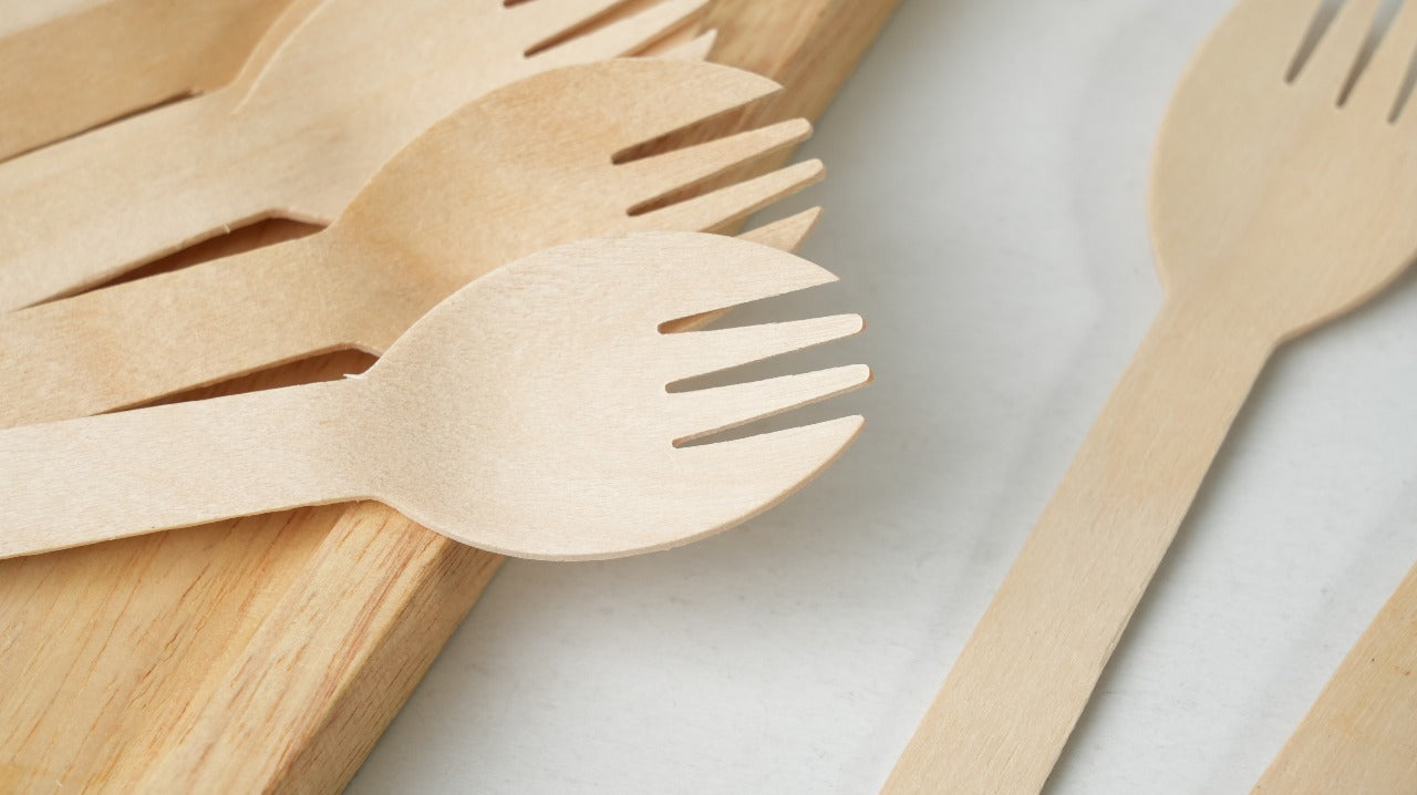 1000x Houten lepelvork 160mm 100% FSC Biologisch