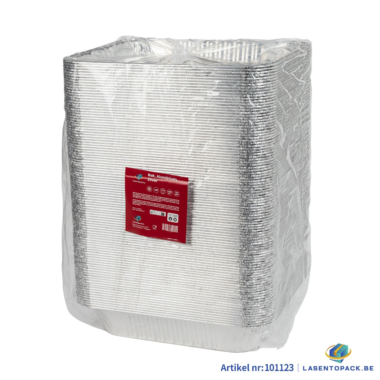 100x Aluminium Schaal 325x262x63mm 3500ml