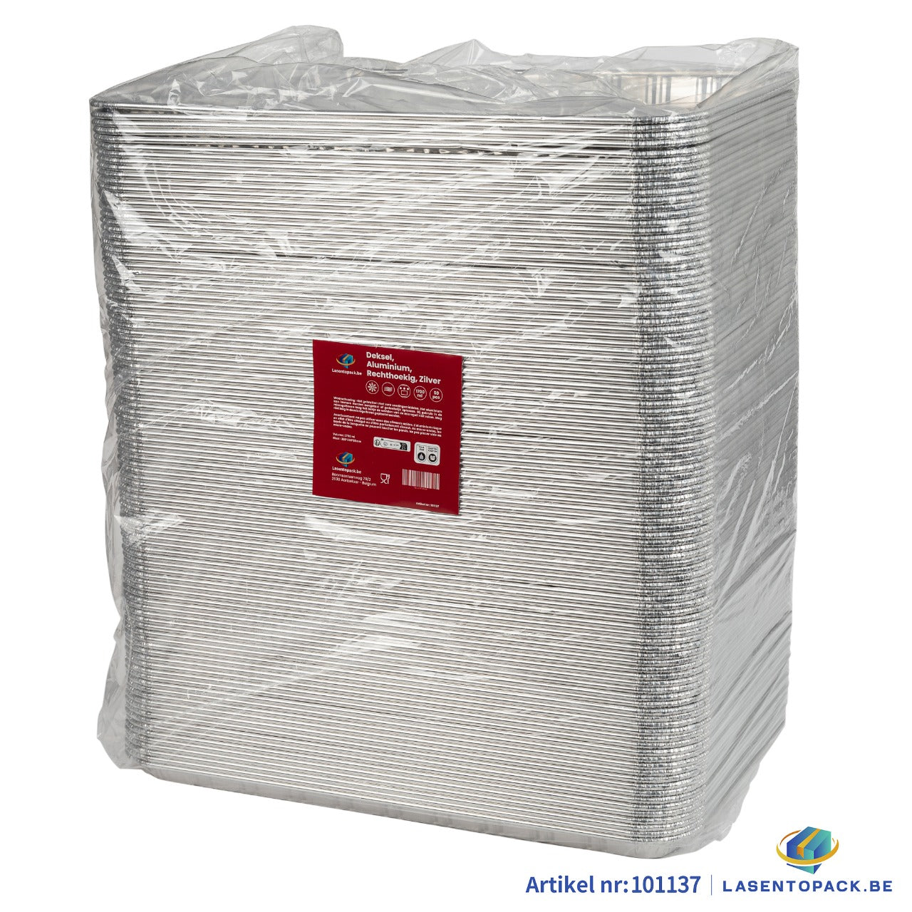 50x Aluminium Bak  410x260x25 mm Inhoud 1700 ml