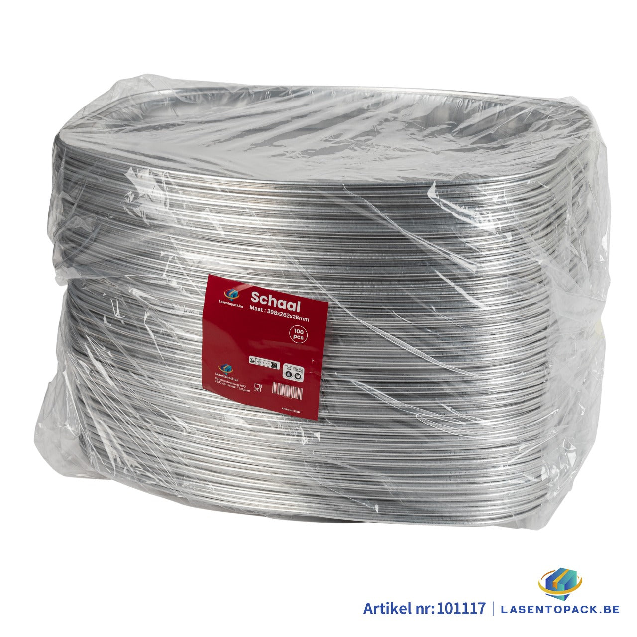 100x Cateringschaal Aluminium  426mm x 286mm x 29mm
