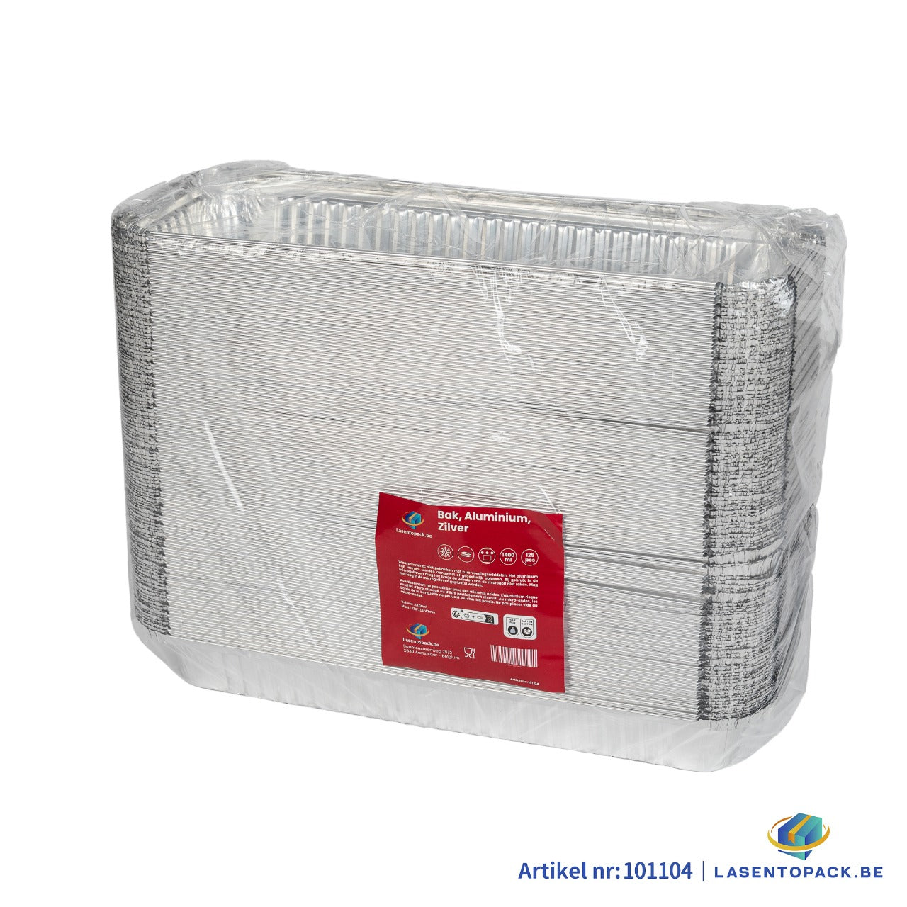 125x Aluminium bak 353x133x52mm 1400ml