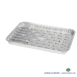 125x Aluminium BBQ Grill Schaal 340x230x28mm