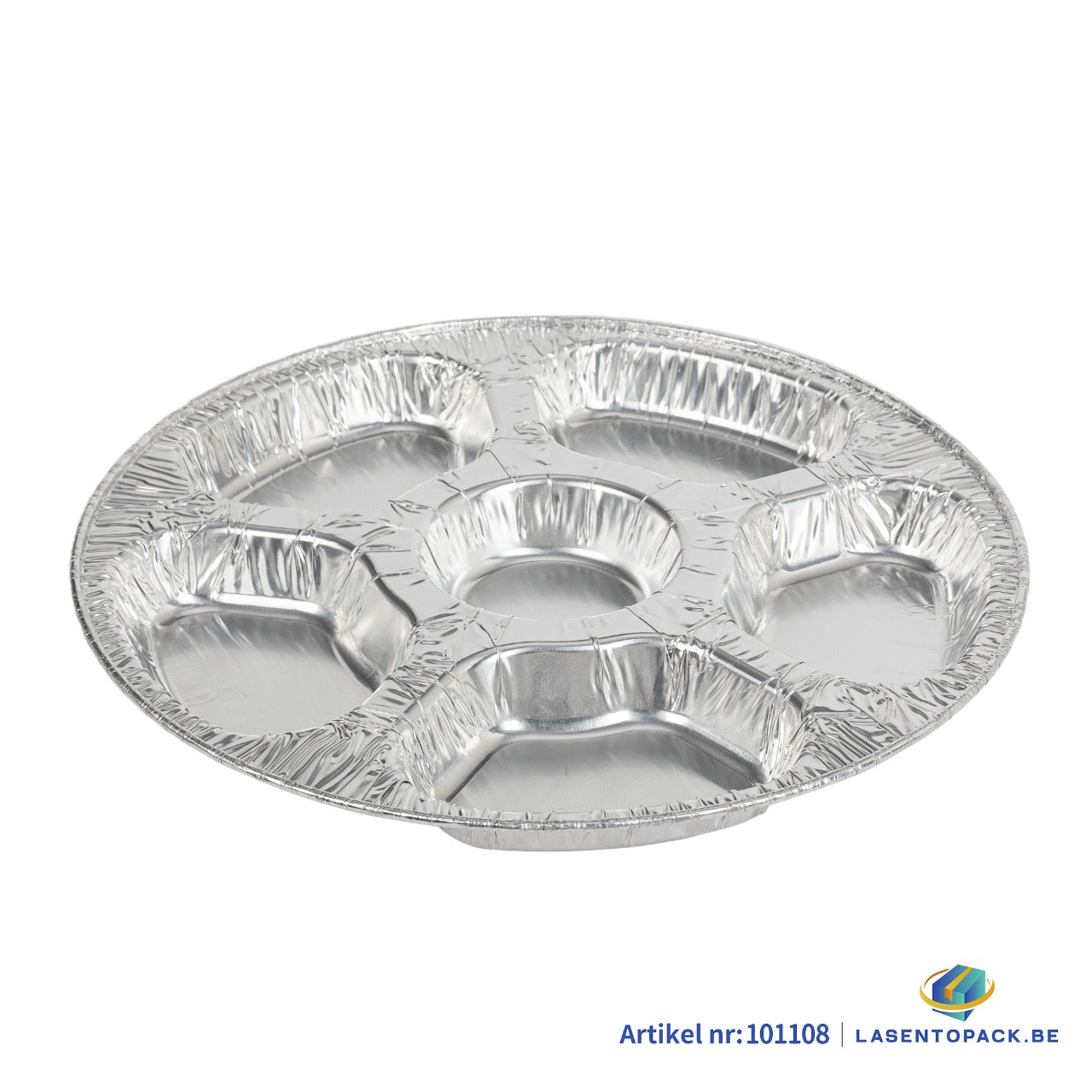 100x Aluminium Snack Schaal 7 Vaks  Ø 360mm