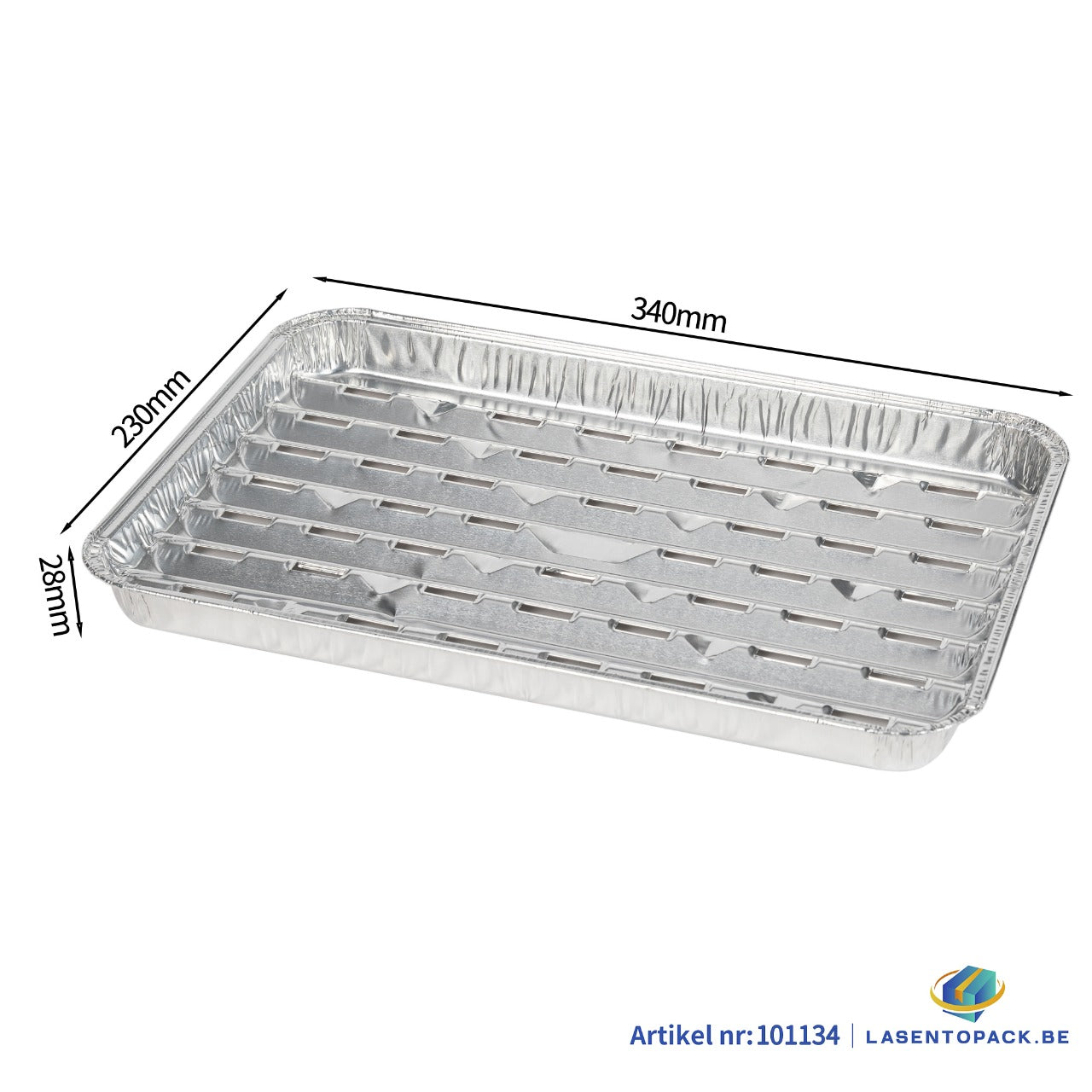 125x Aluminium BBQ Grill Schaal 340x230x28mm