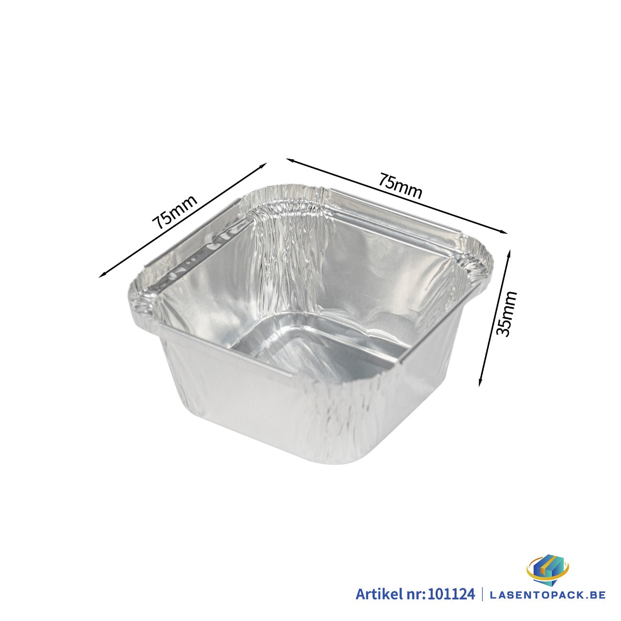 1000x Aluminium bak 75x75x35 mm 95ml