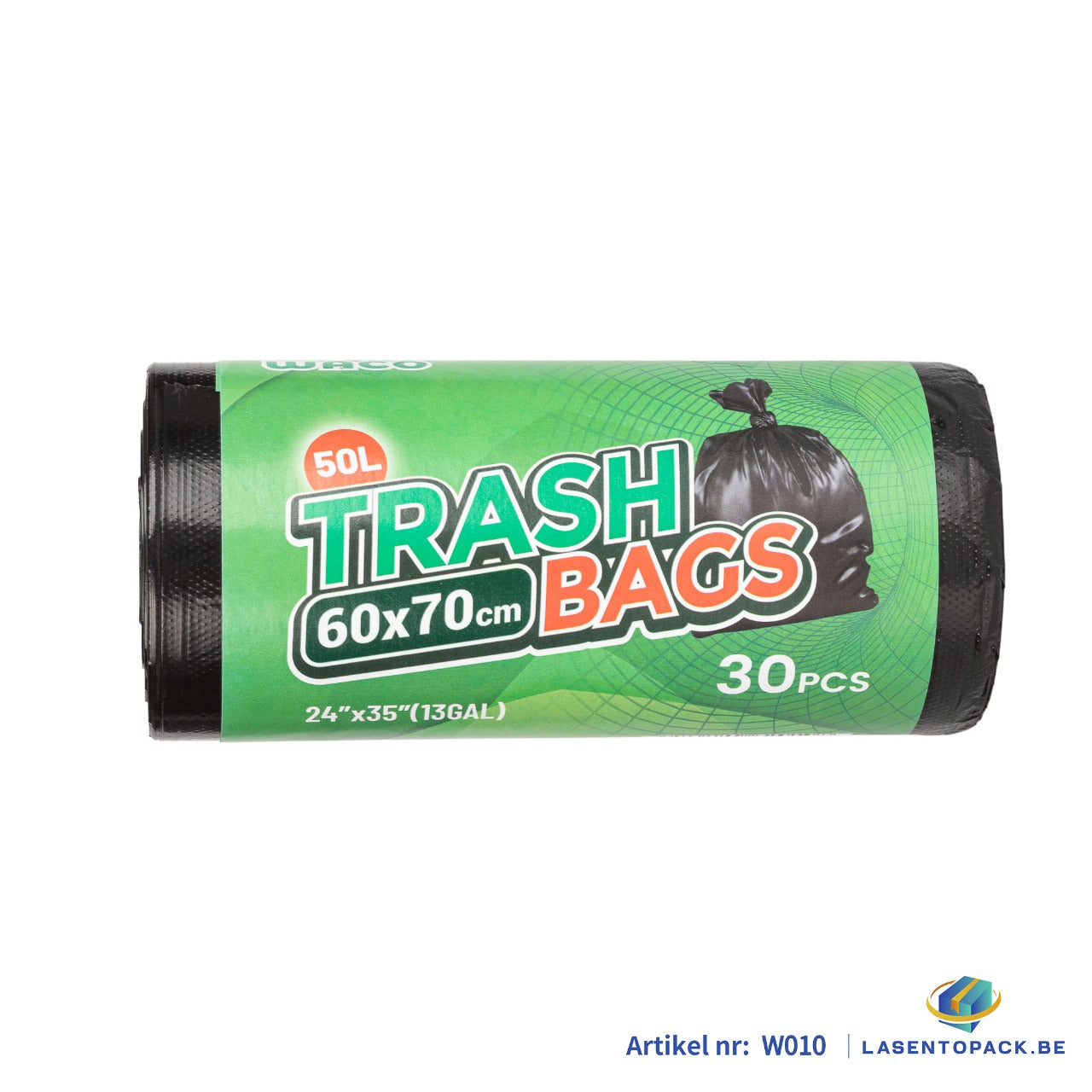 150x Zwarte Afvalzakken 50L – 60x70 cm – 30 Stuks op Rol
