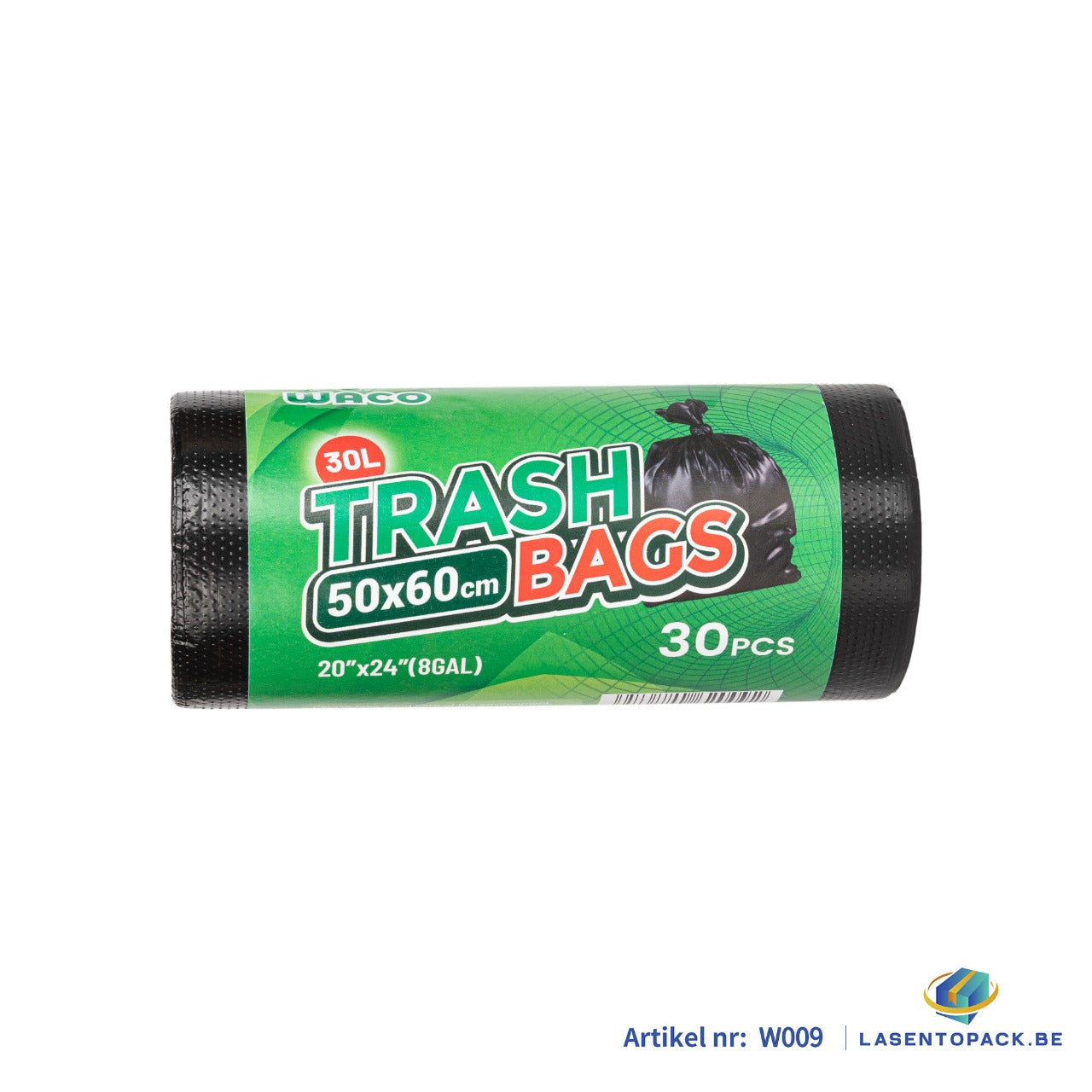 150x Zwarte Afvalzakken 30L – 50x60 cm – 30 Stuks op Rol
