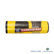 15x Zwarte Afvalzakken 120L – 80x100 cm – 15 Stuks per Rol – LDPE – Met Treksluiting