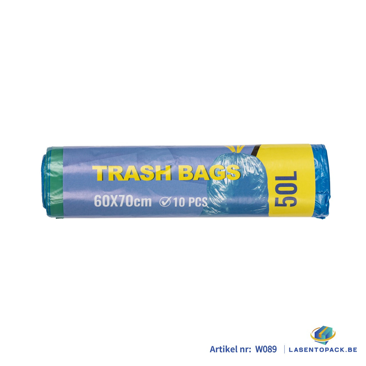 50x Blauwe Afvalzakken 50L – 60x70 cm - 10 Stuks op Rol