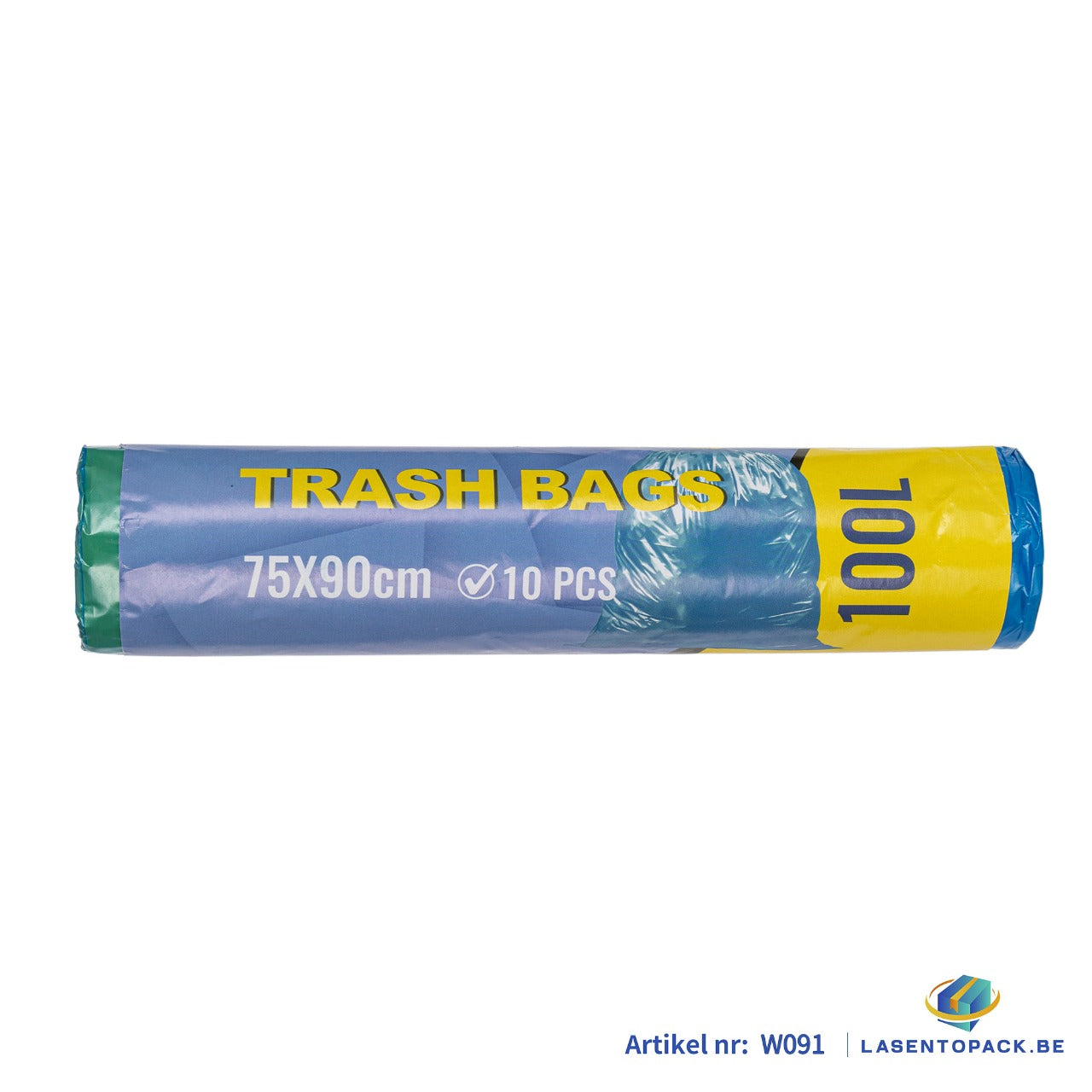 50x Blauwe Afvalzakken 100L – 75x90 cm - 10 Stuks op Rol