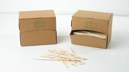 Roerstaafjes in dispenser box 14cm FSC 100% Hout