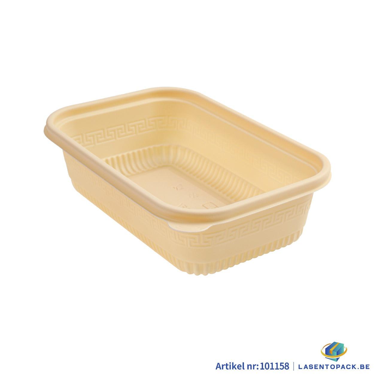 200x Maaltijdbak PP & Mais 750ml inclusief Deksel 19.55x12.75x5.57cm