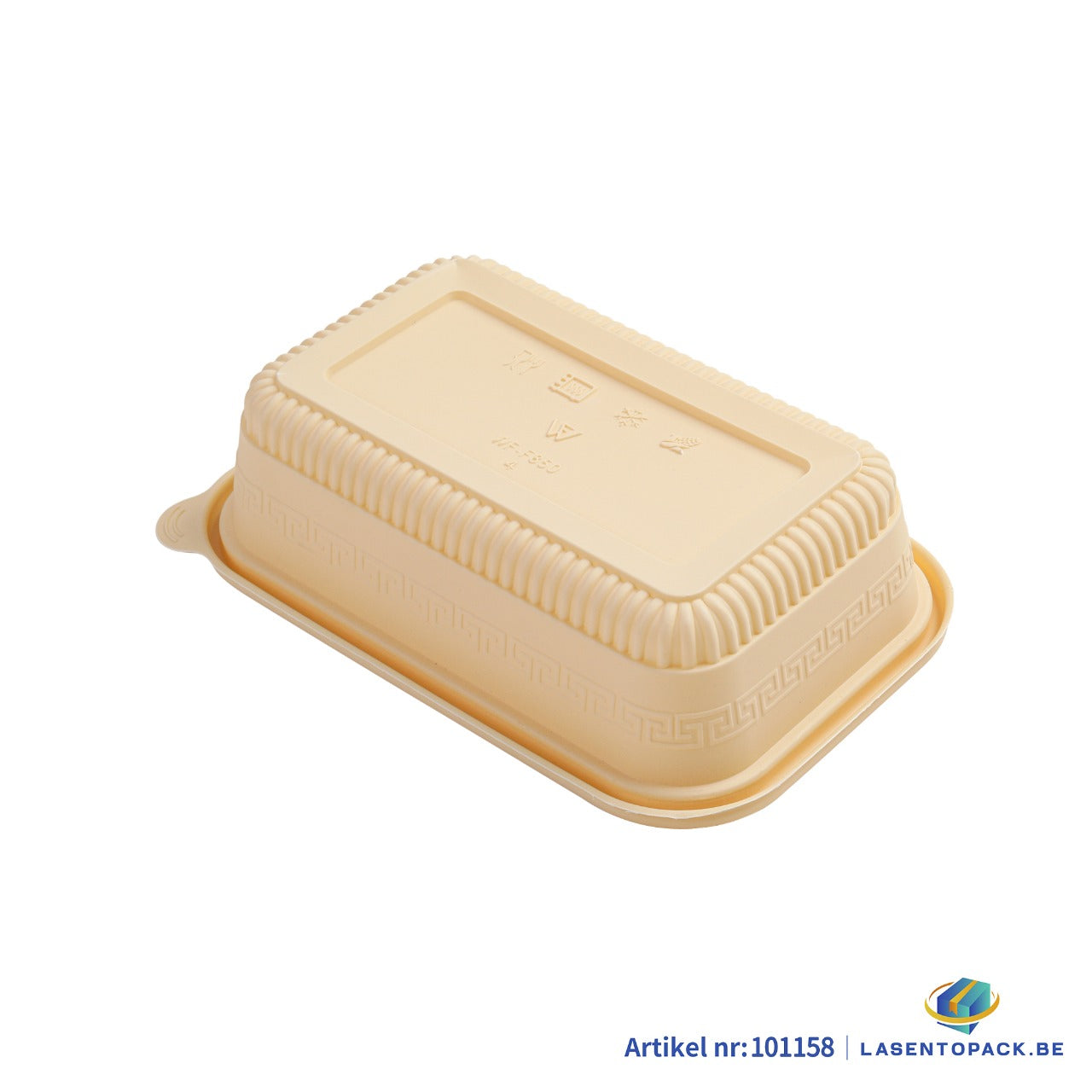 200x Maaltijdbak PP & Mais 750ml inclusief Deksel 19.55x12.75x5.57cm