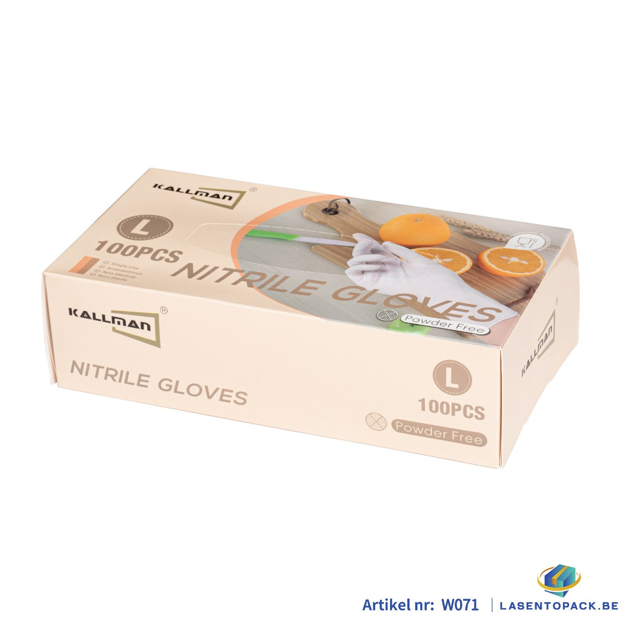 Witte Nitril Handschoenen – Maat Large – 100 stuks per doos