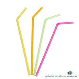 10000x Herbruikbare Rietjes Buigbaar 21 cm x 6 mm PP – Duurzaam en Sterk - Mix Kleuren