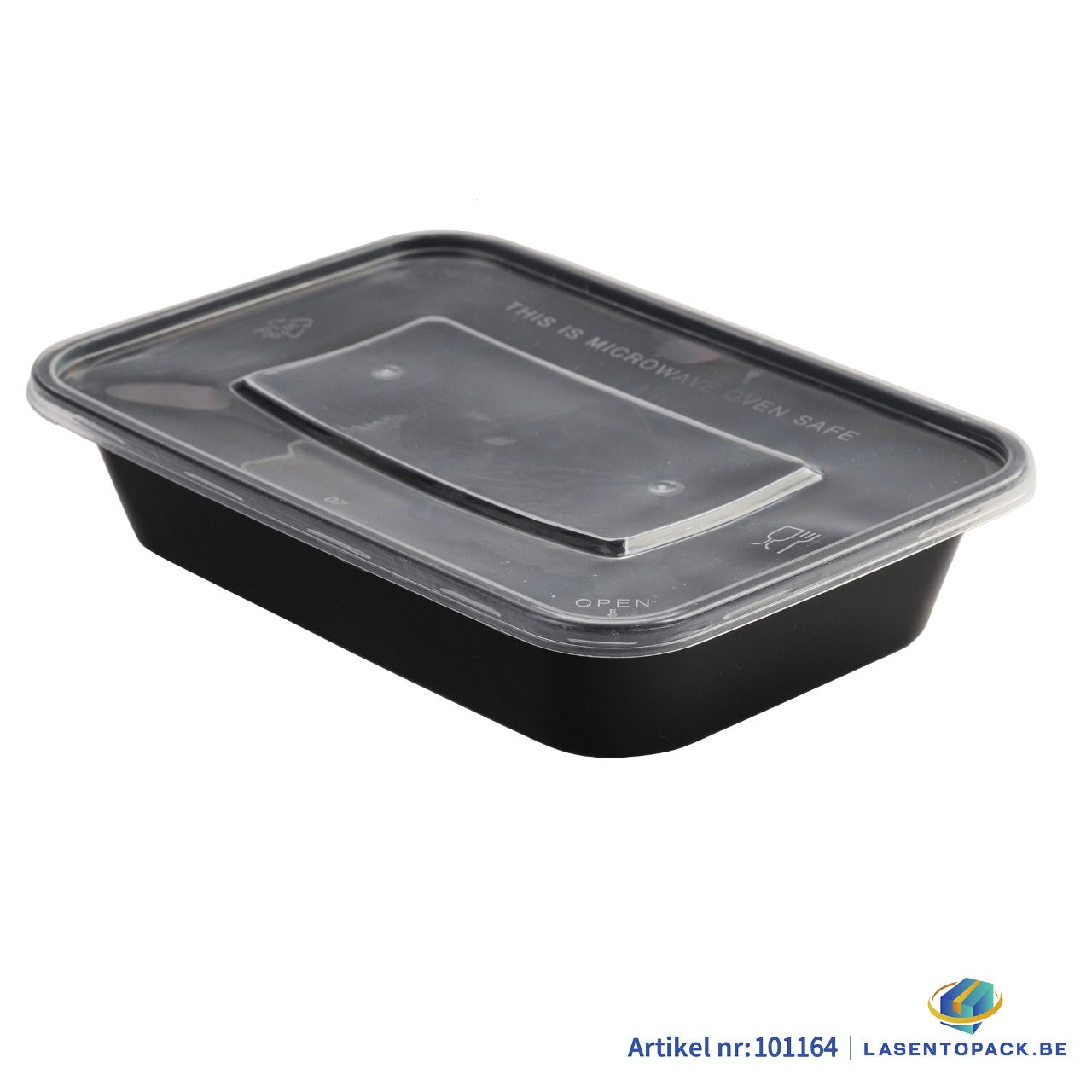 Maaltijdbak PP 500ml Zwart