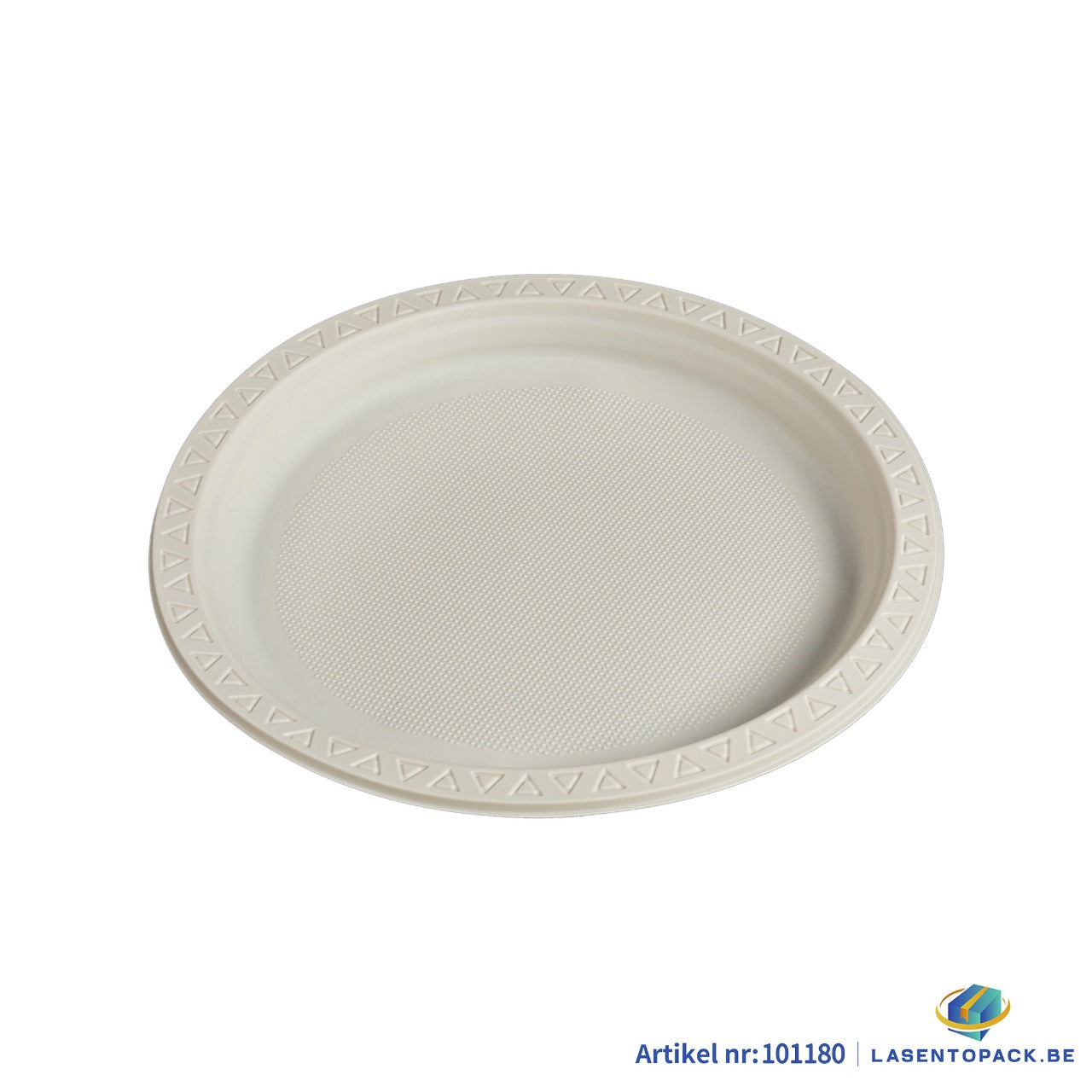250x Herbruikbaar Bord Ø23 cm – PP &amp; Mais – 9 inch – 2,5 cm hoog
