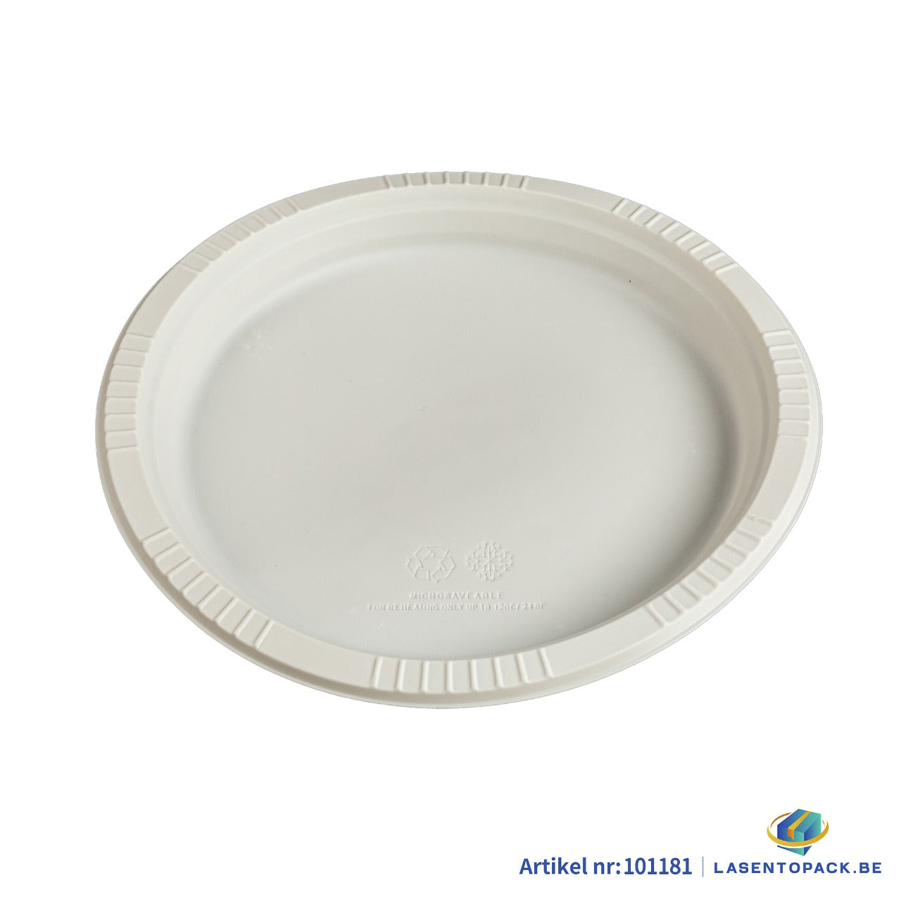250x Herbruikbaar Bord Ø25,5 cm – PP &amp; Mais – 10 inch – 2,5 cm hoog