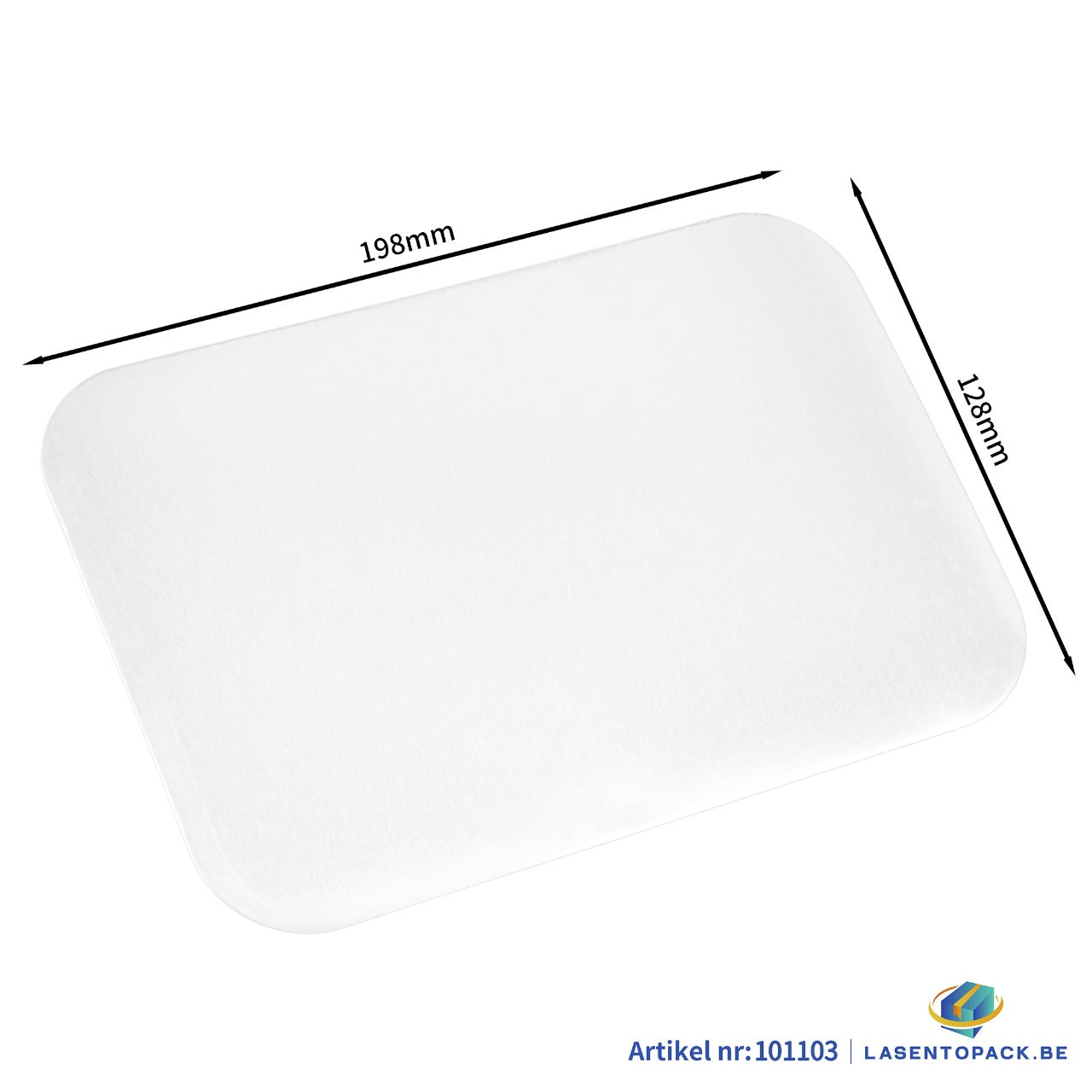 125x Deksel voor Aluminium Bak 850 ml  198 x 128 mm
