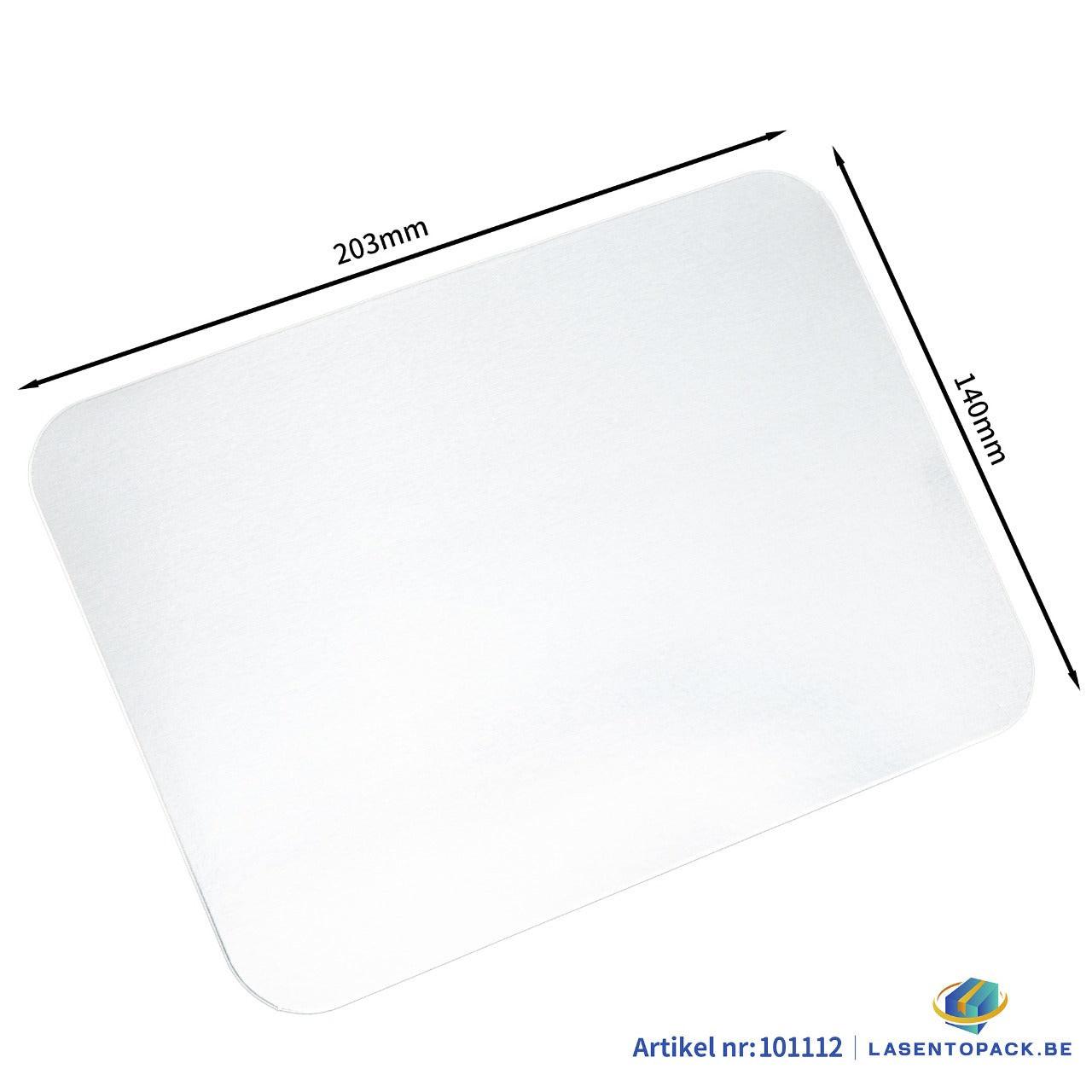 125x Deckel für Aluminiumbackblech 1000 ml – 203 x 140 mm