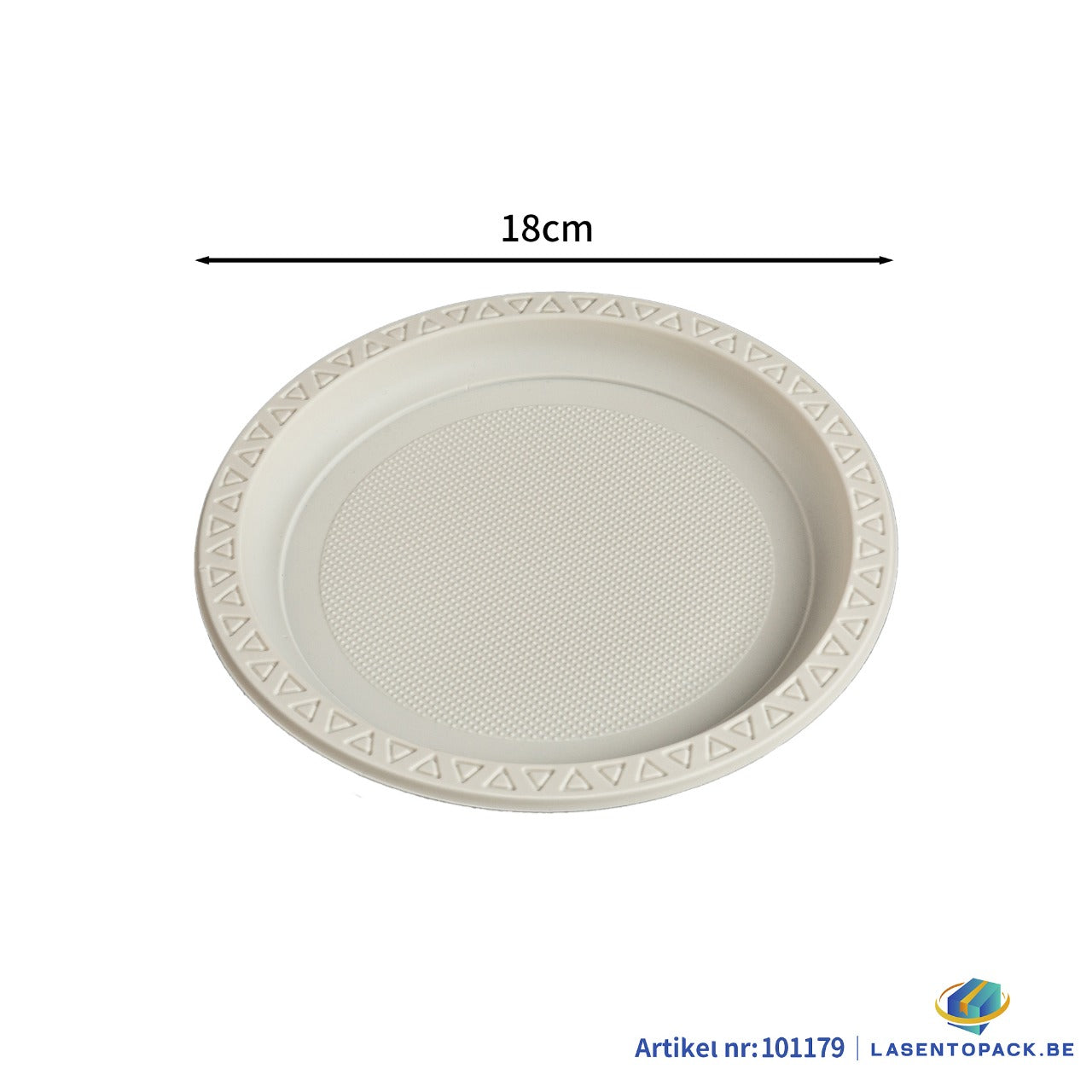 400x Herbruikbaar Bord Ø18 cm PP & Mais 7 inch 2 cm hoog