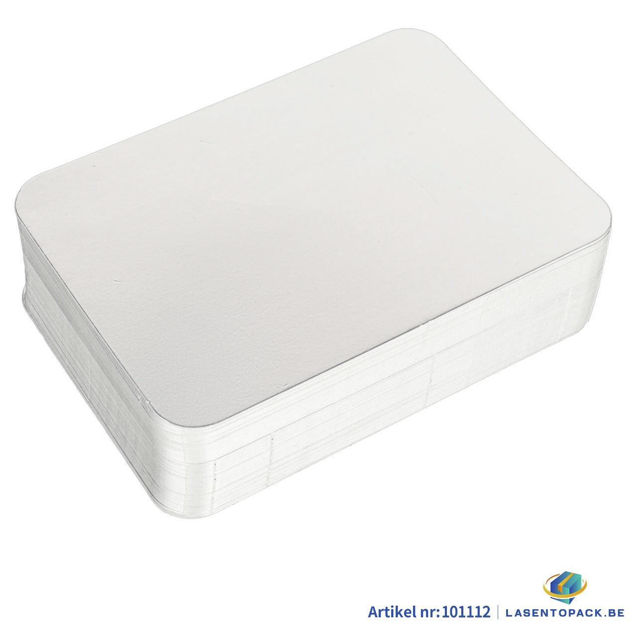 125x Deckel für Aluminiumbackblech 1000 ml – 203 x 140 mm