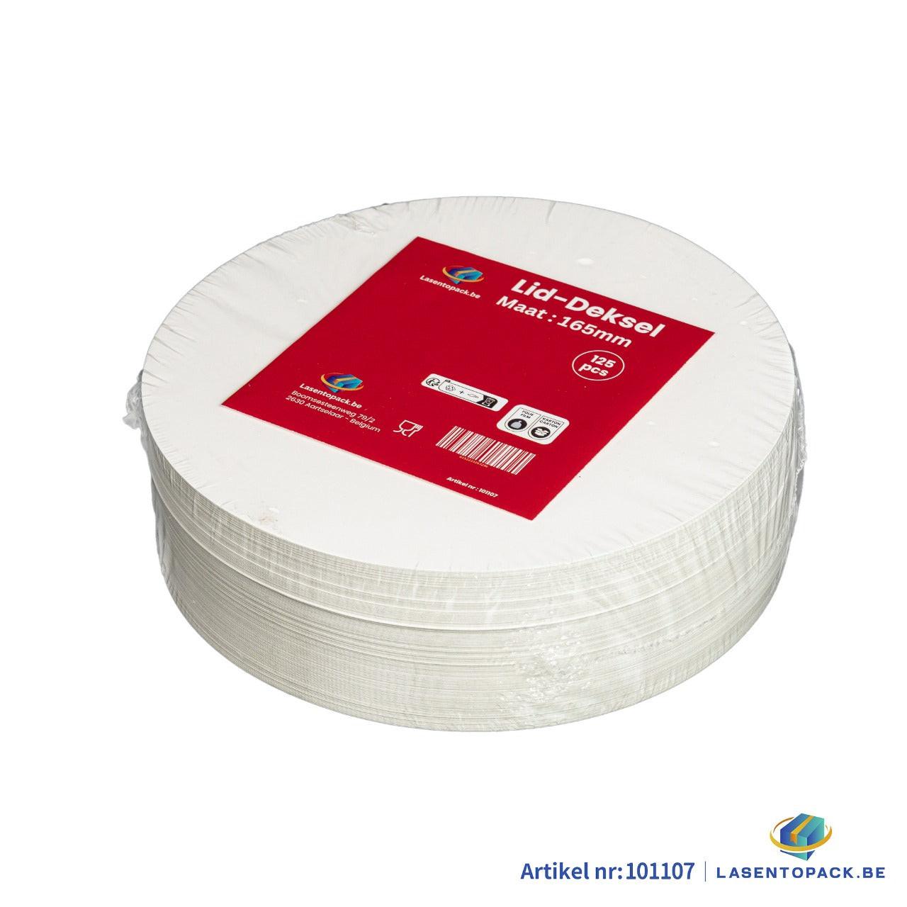 125x Deckel für Aluminiumschüssel 630 ml – Ø165 mm
