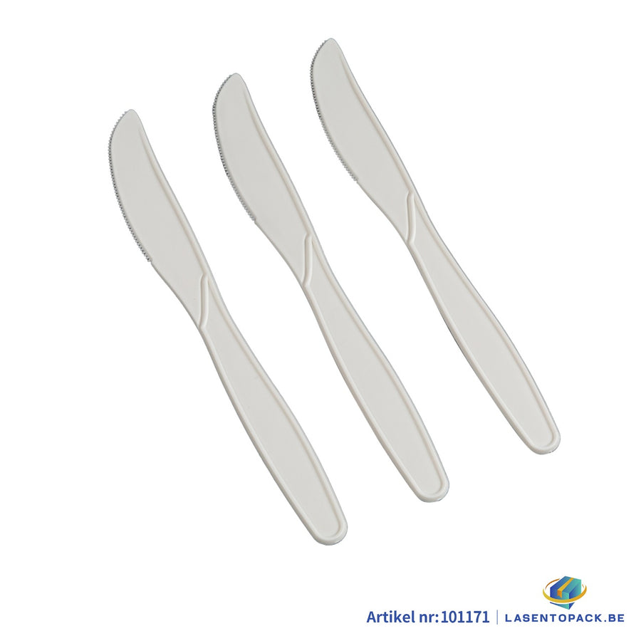 50x Herbruikbaar Mes 185mm – Wit