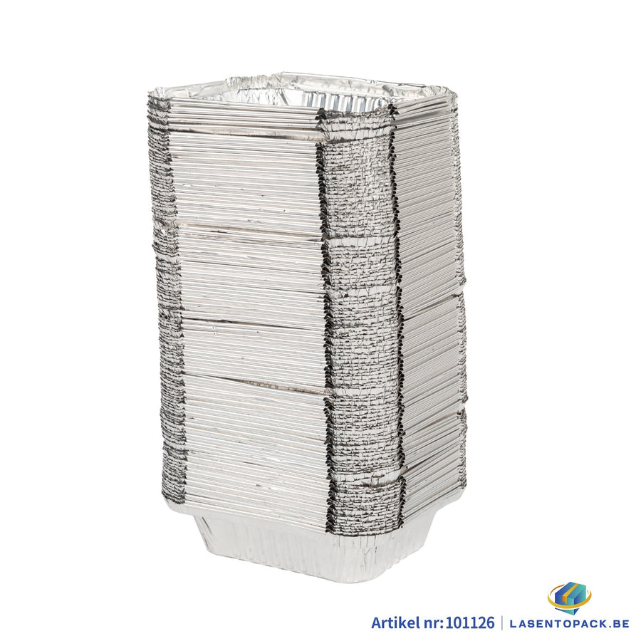 125x Aluminium Bak 160 ml – 103 x 83 x 25 mm