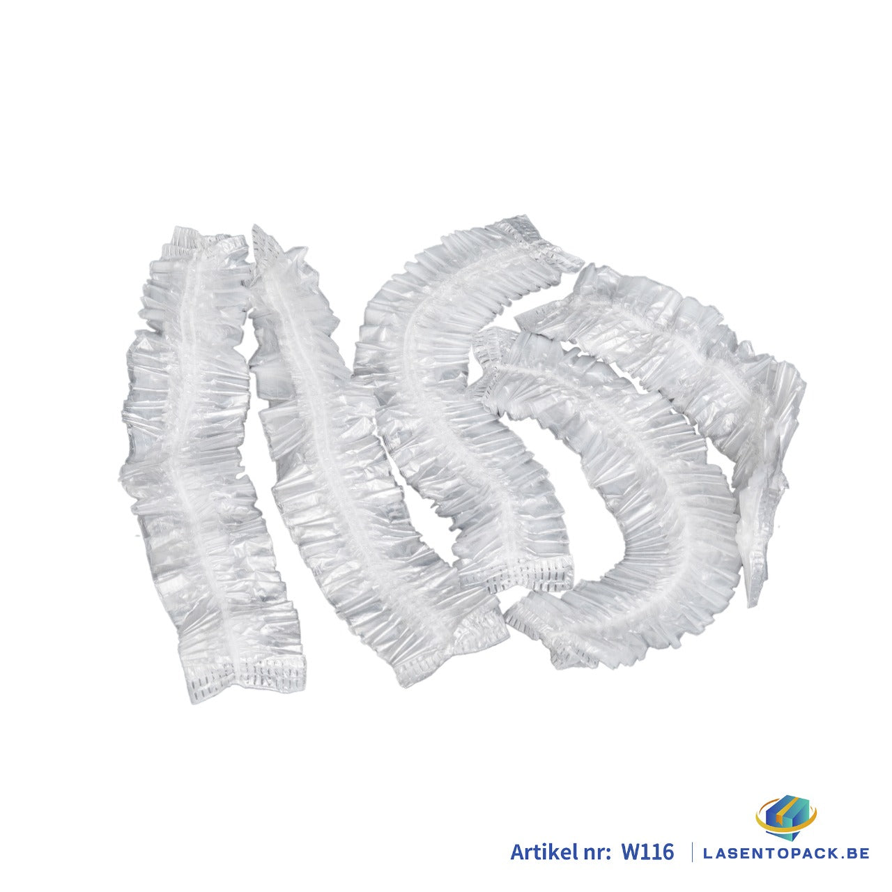 100 stuks Elastische Afdekfolie Voedselhoes XL voor Vershouden van Voedsel, Maaltijden, Gerechten en Fruit - Transparant