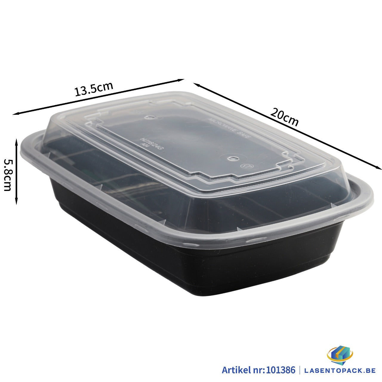 150x Maaltijdbak PP 710ml met Deksel – Zwart | Stevig en Herbruikbaar (Set)