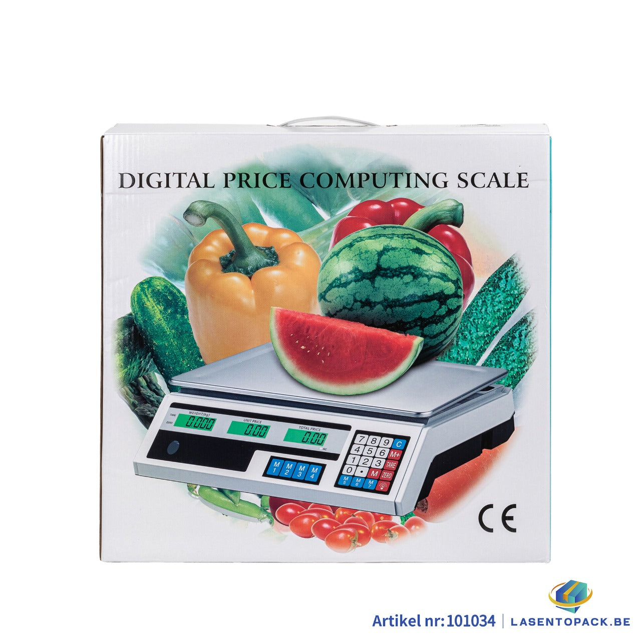 Telweegschaal – 40 kg / 1 g – 23 x 33 cm – 3 LCD Displays