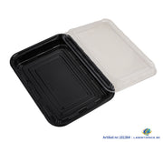 200x Sushi Tray + Deksel 268x200x34mm – Zwart