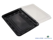 200x Sushi Tray + Deksel 331x245x33mm – Zwart