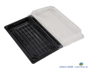400x Sushi Tray + Deksel 240x150x20mm – Zwart