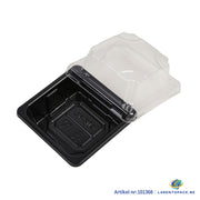 1200x Sushi Tray + Deksel 84x79x24mm – Zwart