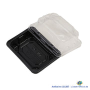 1200x Sushi Tray + Deksel 96x71x21mm – Zwart