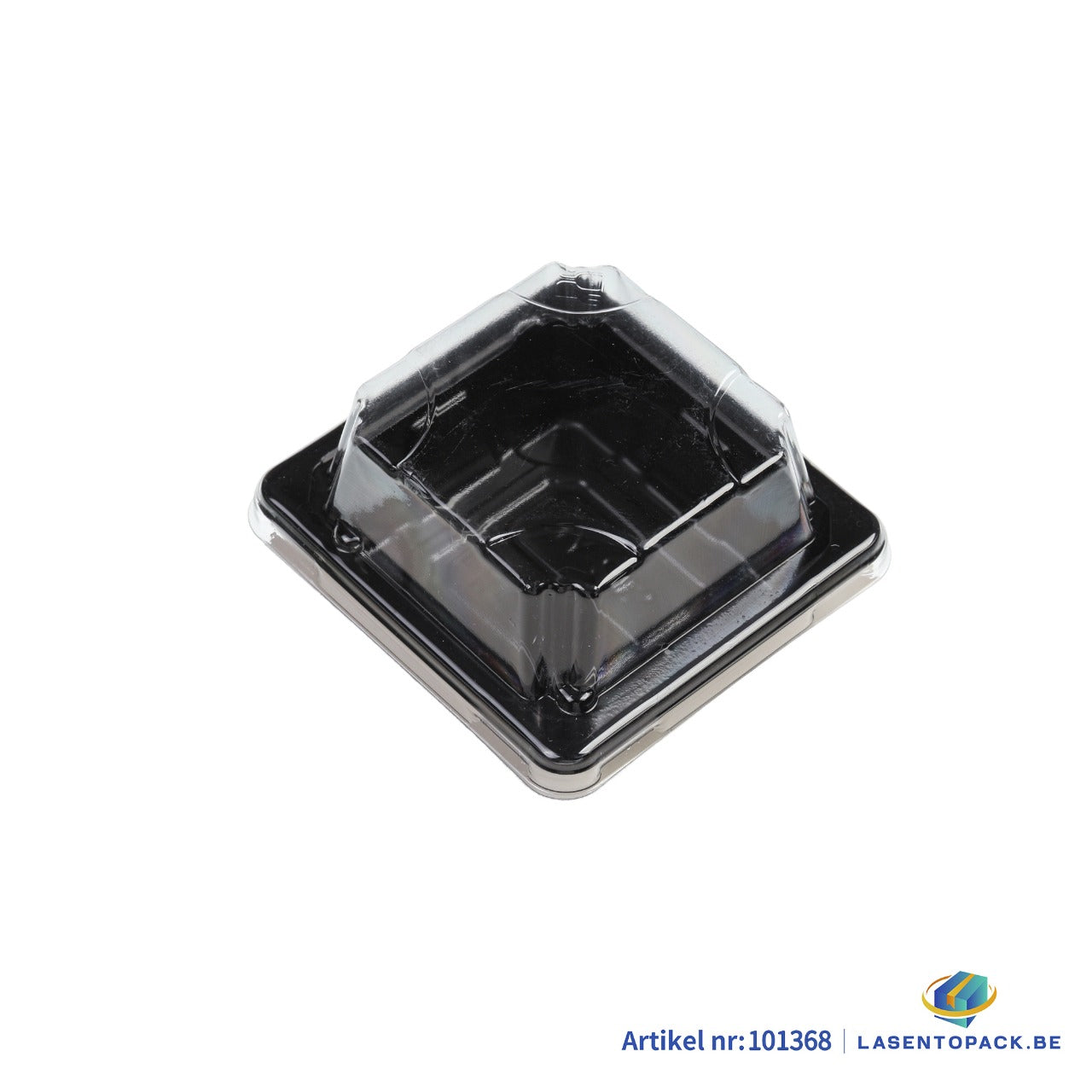 1200x Sushi Tray + Deksel 84x79x24mm – Zwart