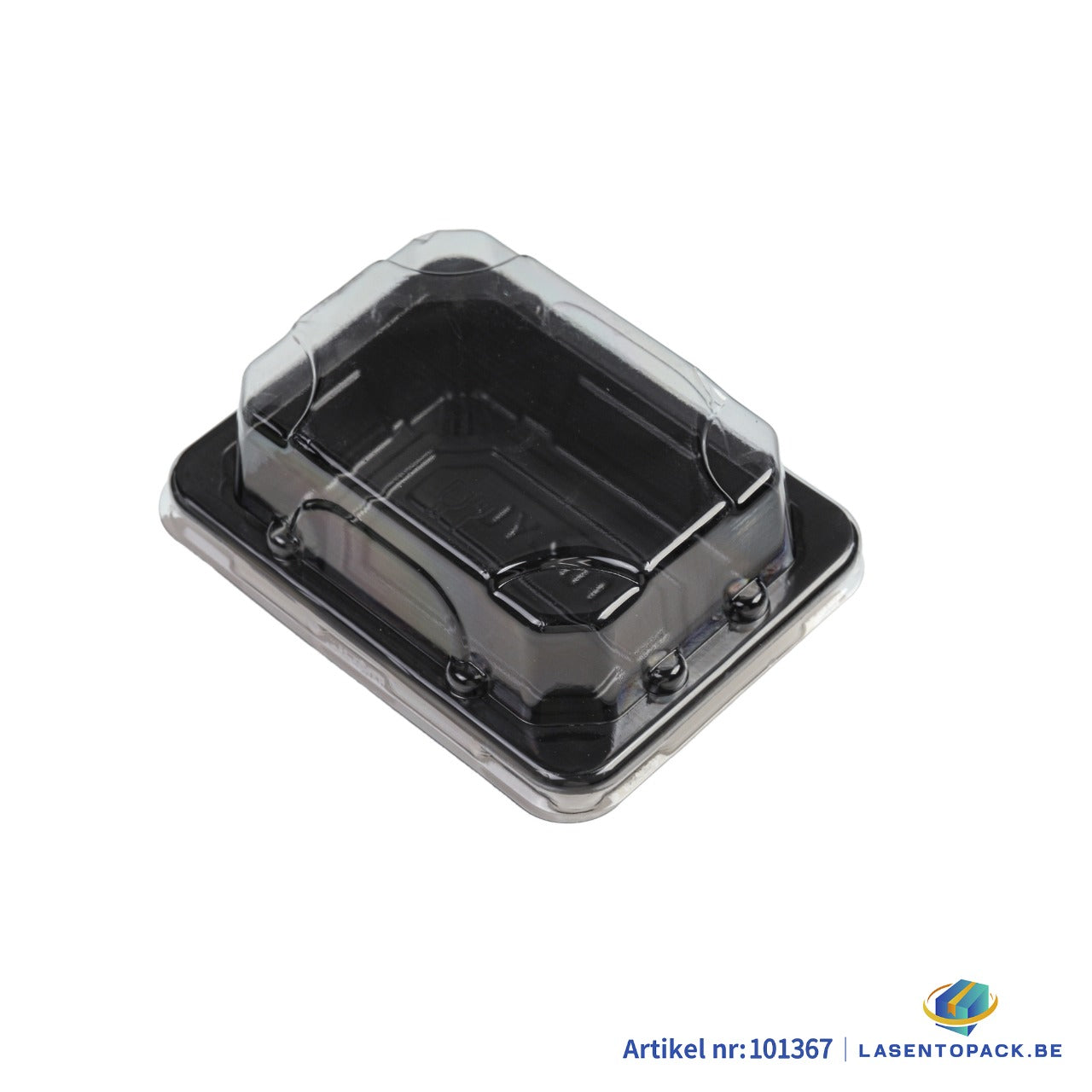 1200x Sushi Tray + Deksel 96x71x21mm – Zwart