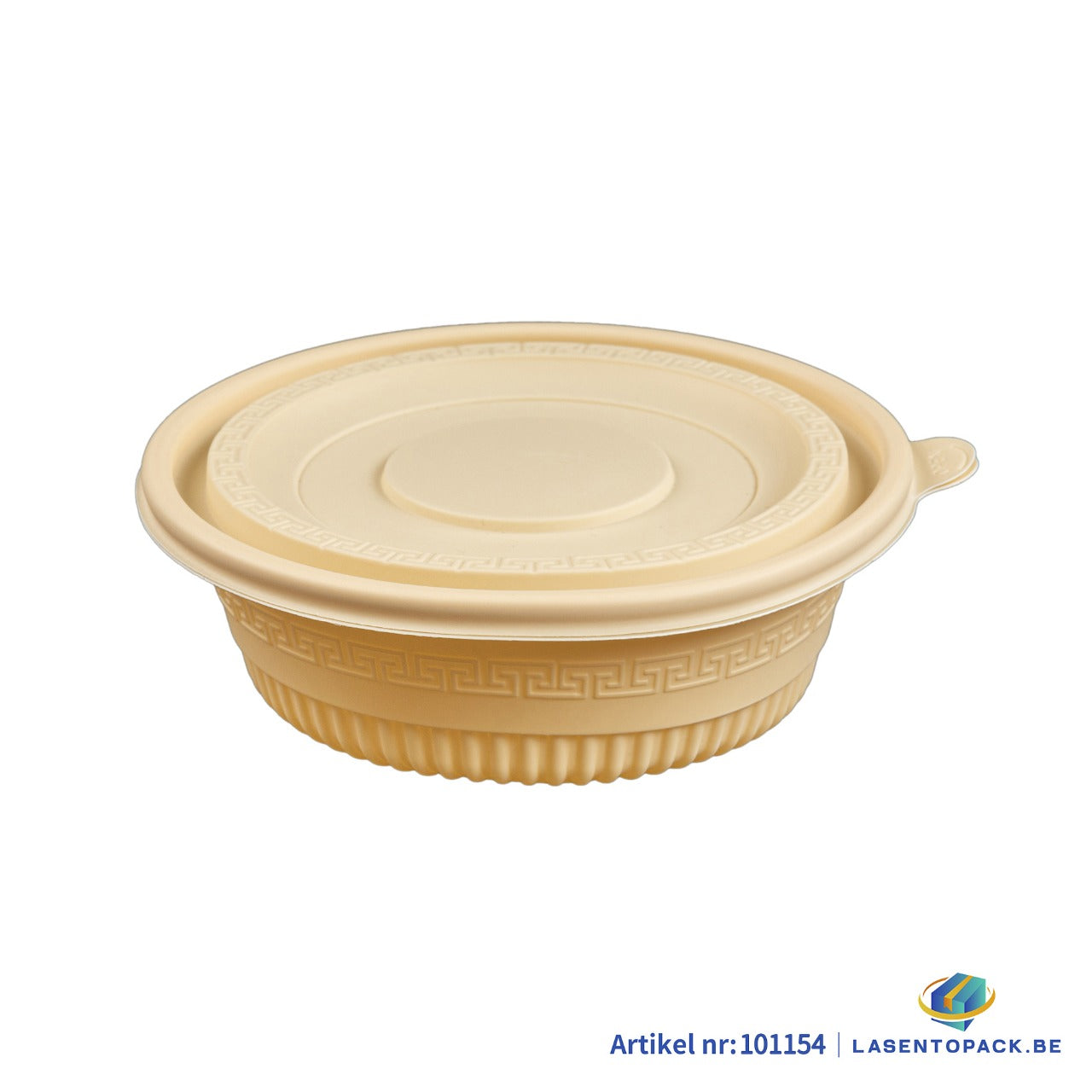 300x Maaltijdbowl 550ml met Deksel Ø 15 cm Soep to go Gemaakt van PP & Maïs
