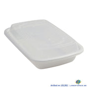 150x Maaltijdbak PP 880ml met Deksel – Wit | Stevig en Herbruikbaar (Set)